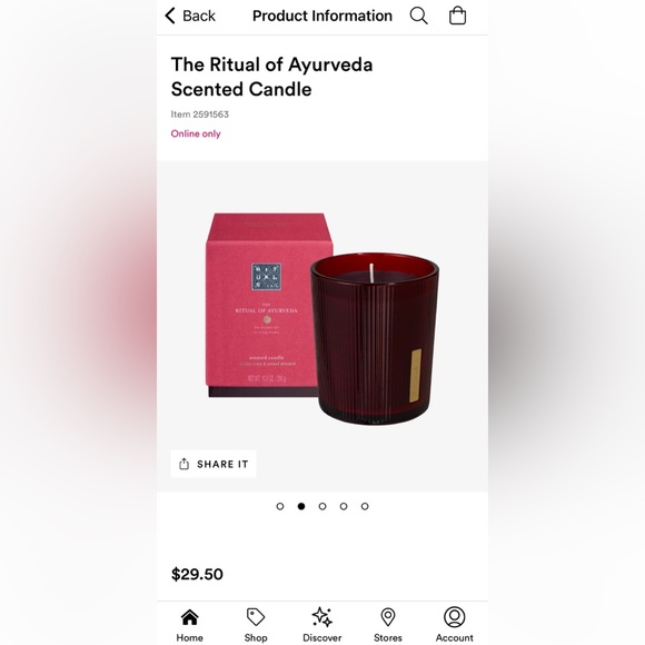 NEW The Ritual of Ayurveda Scented Candle Indian Rose & Sweet Almond Oil - Picture 1 of 9